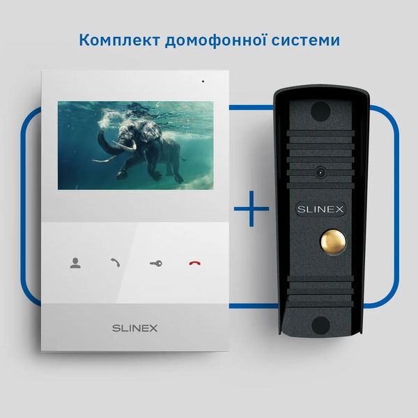 Slinex ML-16HD(Black)+SQ-04M(White) Комплект відеодомофону 99-00014497 фото